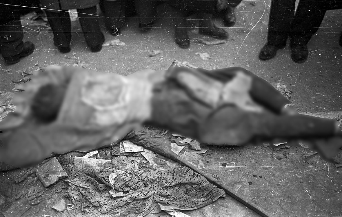 A member of the communist party is dragged and killed in the streets.