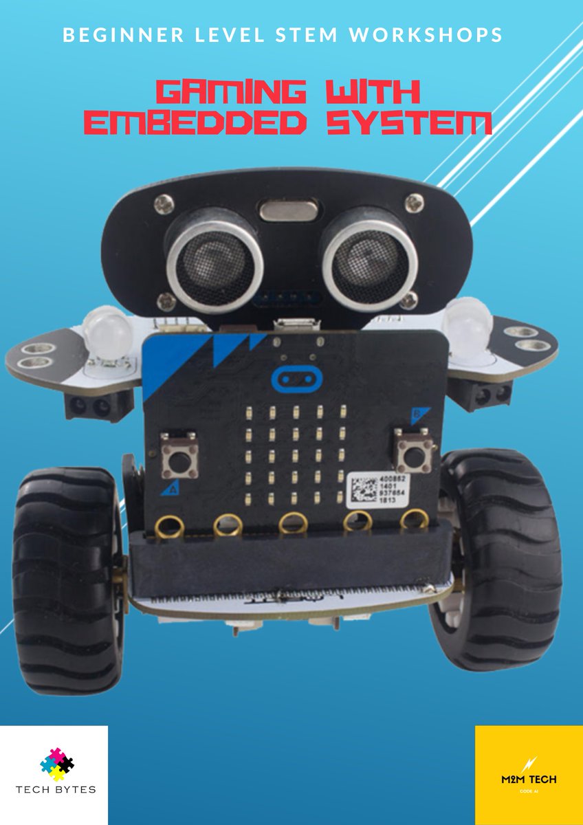techbytesorg's tweet image. Our Winter series of Gaming with Embedded System workshops targeted for age group 12 - 18 are now open for registration. 

bit.ly/wintersem2021

#m2mtechbytes #codeai #codeempower #coding  #robotics #animation #gaming #arduino #microbit #digitallogic #100DaysOfCode