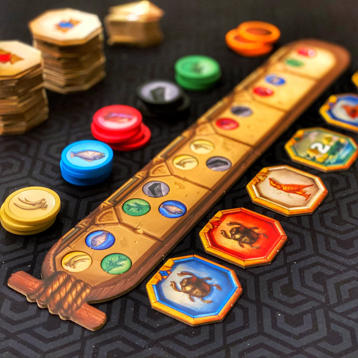 NTG_Boardgamer's tweet photo. The second game tonight was Ankh’or, a new game to me and my wife. Very easy to learn and play, loved the components and had fun. Not sure I’d choose it over Jaipur for a 2 player game.
#boardgames #games #tabletopgames #ankhor #gamenight https://t.co/8JOT07rBnT