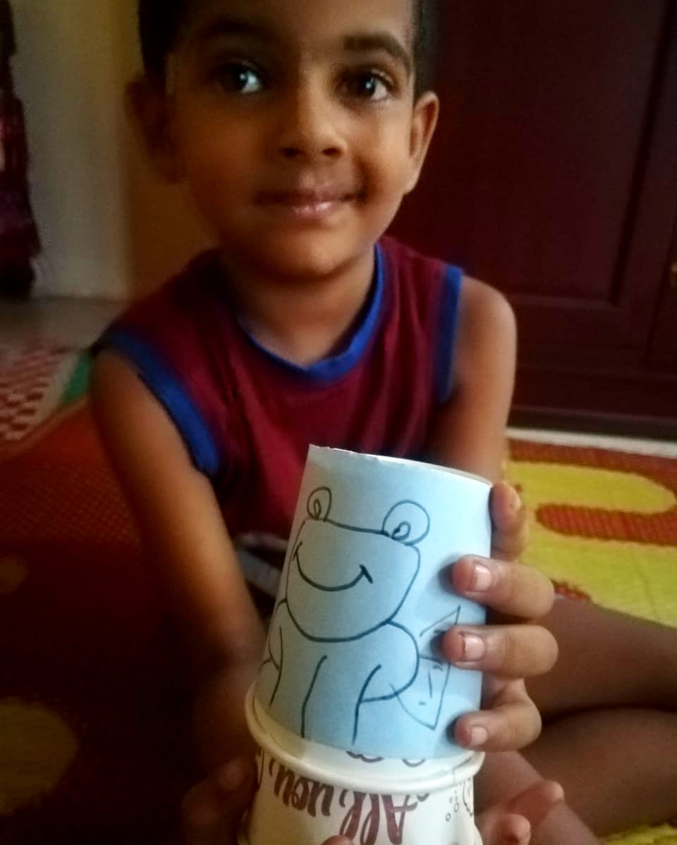 StMarksILC's tweet image. Our Little Star Dev, proudly showing his Jumping Frog STEM Activity work. Nurturing Thinking Children through activities. #STEMEducation #ThinkingActivitiesForKids #FunLearningActivitiesForKids #HolisticDevelopment #StrongFoundations #HappyChildren