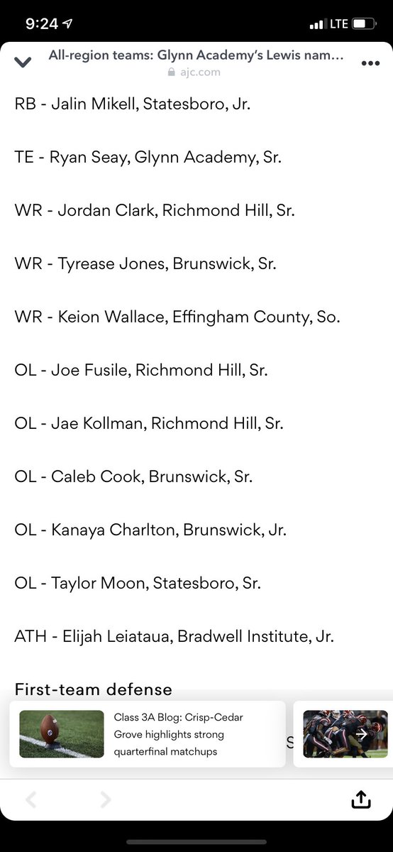 Blessed to be 6A first team all region🙏🏻
@recruittheboro <a href="/RecruitGeorgia/">Recruit Georgia</a> <a href="/BallerRecruit/">Baller Recruit</a>