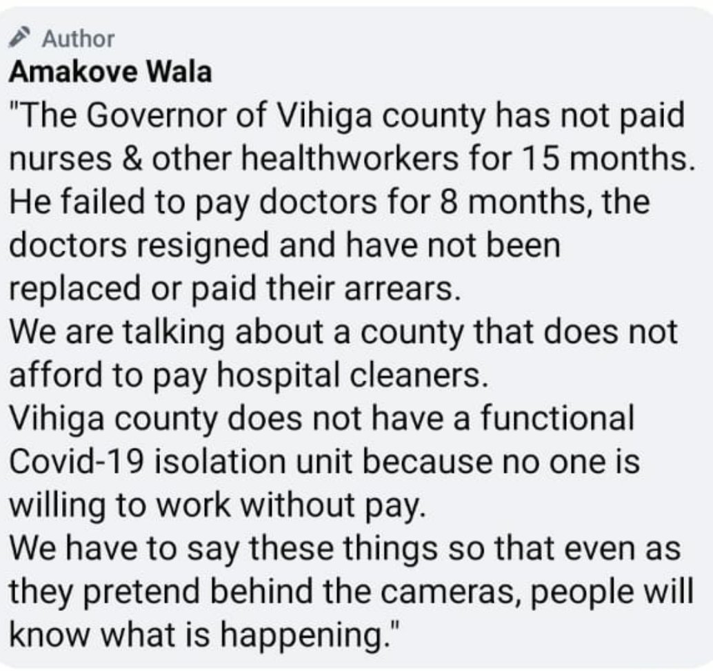 OleItumbi's tweet photo. .@MusaliaMudavadi your home County of Vihiga  has more serious issues than BBI it would appear. https://t.co/RlL0QVYxMG