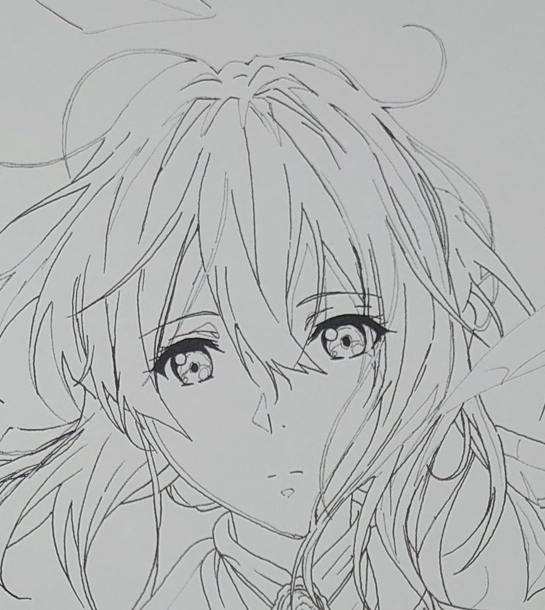 線画ヴァイオレットちゃんの表情 005 のマンガペンで綺麗な線を 色トレス 出町柳 彩都 アヤ お仕事募集中の漫画 線画ヴァイオレットちゃんの表情 005 のマンガペンで綺麗な線を 色トレス 出町柳 彩都 アヤ お仕事募集中の漫画