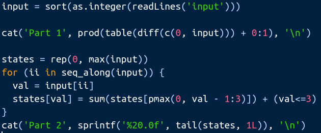 michael_chirico's tweet image. #rstats #adventofcode2020 massive difference in difficulty between parts 1&2! part 2 felt more like something off the USAMTS, though in the end it's only a few lines of code.
Explanations in 2/3