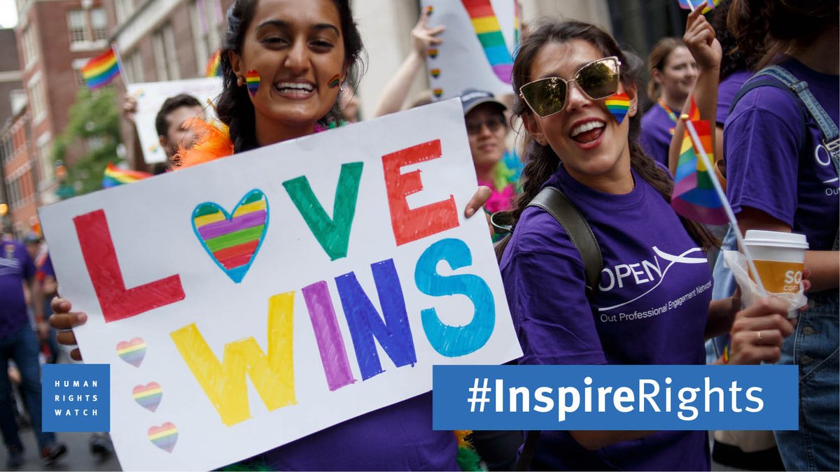 This year Pope Francis called for the recognition of civil union laws that would legally protect same-sex couples for the first time. Love is love, on  #HumanRightsDay   and every other day.  https://www.hrw.org/news/2020/10/21/pope-francis-supports-same-sex-civil-unions  #InspireRights