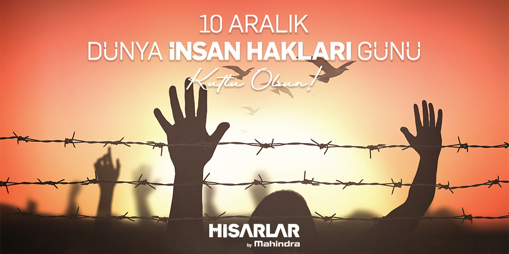 Cinsiyet, inanç, ırk, düşünce gibi farklılıkların hayata kattığı değer, insanlığın en büyük kazanımlarındandır. Bu değerin el üstünde tutulduğu mutlu bir gelecek herkesin hakkı! 10 Aralık Dünya İnsan Hakları Günü kutlu olsun! #Hisarlar #HisarlarByMahindra #DünyaİnsanHaklarıGünü
