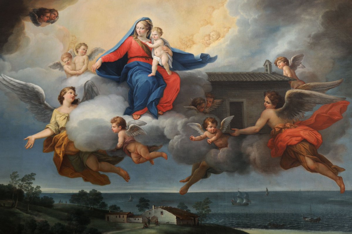 NoTrueScotist's tweet image. December 10th is the Feast of Our Lady of Loreto, commemorating the 13th century seaborne translation of the Holy House (in which the Holy Family are believed to have lived) from Nazareth to Italy by the Byzantine Greek Angeloi dynasty.