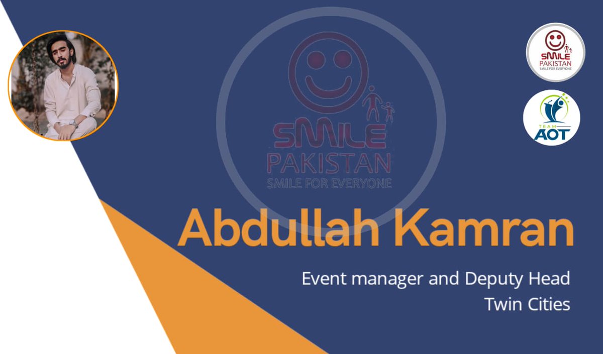 _SmilePakistan's tweet photo. *Your thoughts and feelings determine your actions and determine the results you get.*
Team Aot is delighted to announce *Mr Abdullah kamran* has been appointed as _Event Manager and Deputy Head Twin Cities_.
Congratulations
We wish all the very best.
#TeamAot
#PromotionVibes https://t.co/QIsb7g7xhe