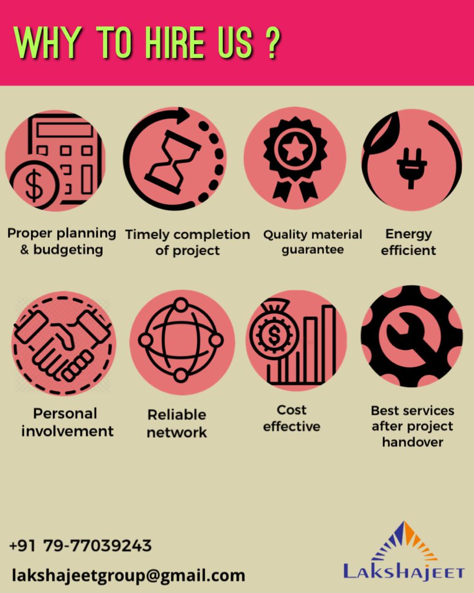 abhijeetl03's tweet photo. Why to Hire Us???
.
.
.
#construction #projectmanagement #realibity #trust #costeffective #qualityworkmanship #timelycompletion #lakshajeetgroup #lakshajeetconstracons #lakshajeet https://t.co/UW5cYkTdZW