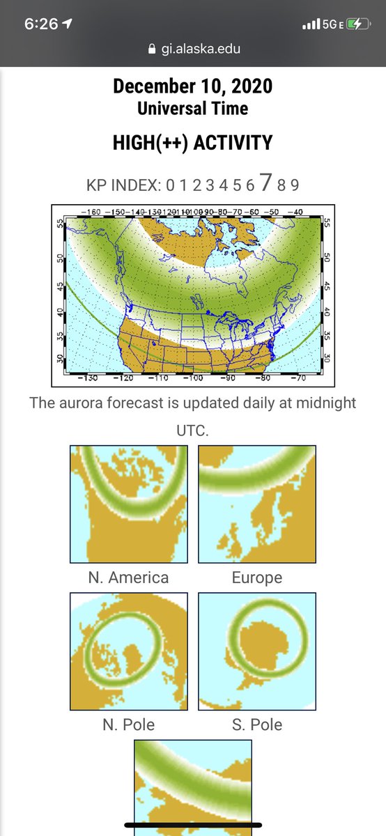chippah4's tweet photo. @clamberton7 good morning... even better aurora forecast for tonight... https://t.co/YGFbt6Marg