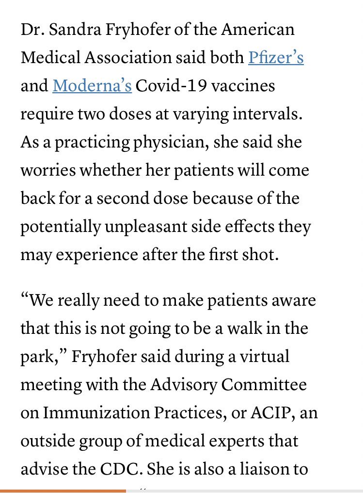 A peer reviewed report just showed that the Pfizer vaccine is only 52% effective after the first injection.That, coupled with the news that it is known to cause significant flu-like symptoms, is a recipe for disaster. How many people will just “forget” to get the second shot?