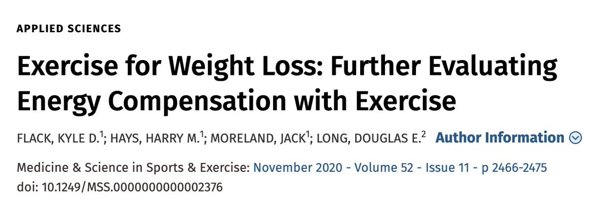 Strange that, given study title, “Exercise for Weight Loss: Further Evaluating Energy Compensation with Exercise”, the NYT’s tweet, “Exercise for Weight Loss: Aim for 300 Minutes a Week” and subhead, “Overweight men and women who exercised six days a week lost weight"