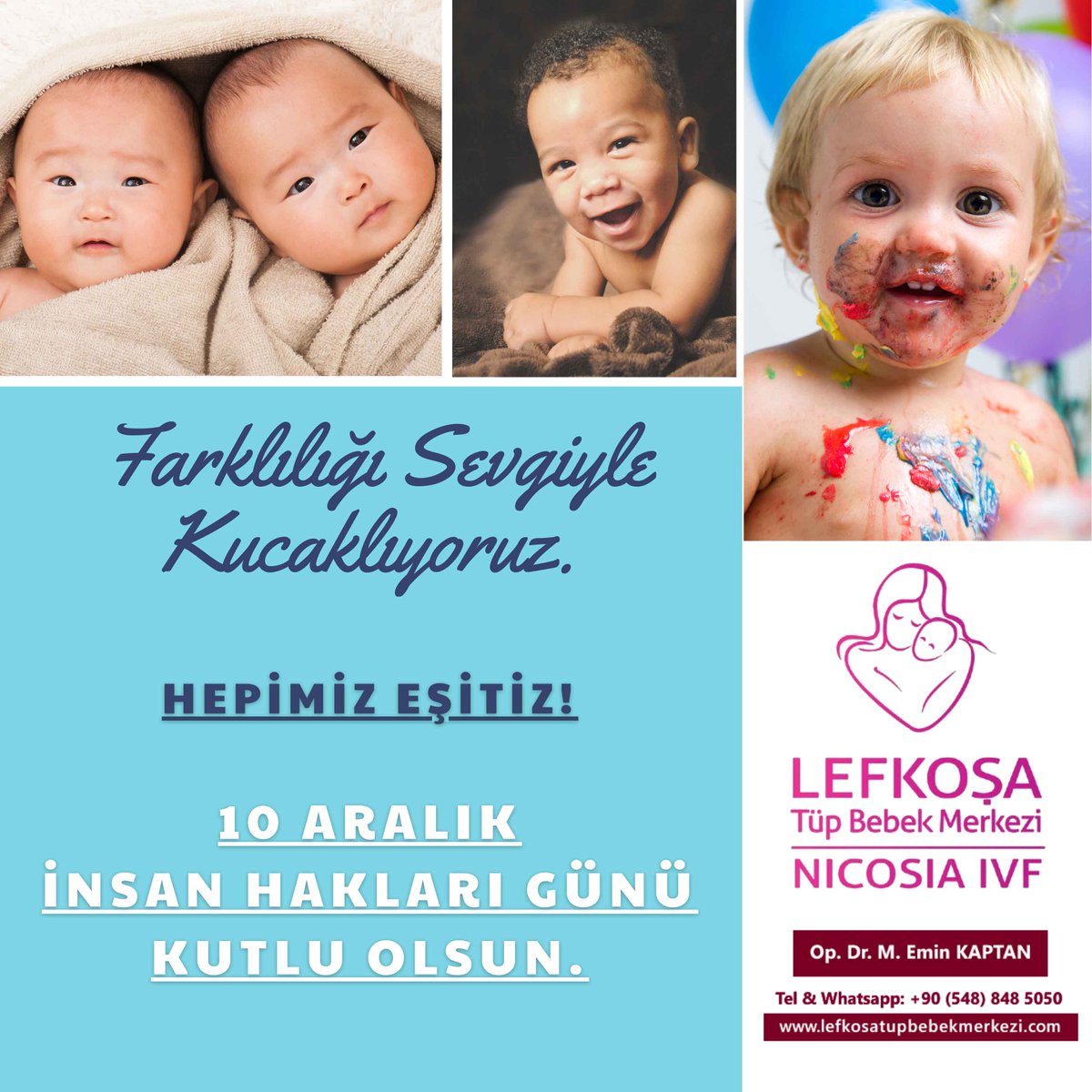 #10AralıkİnsanHaklarıGunu #10aralık2020  #donasyon #tüpbebek #azalmısyumurtarezervi #ileriyastupbebek #tüpbebektedavisi #drmehmeteminkaptan #ivfabroad #kibristupbebek #tupbebek #kibristupbebek #spermyumurtadonasyonu #cyprusivf #ivf #kibristupbebek #tupbebekuzmanı #kadindogum