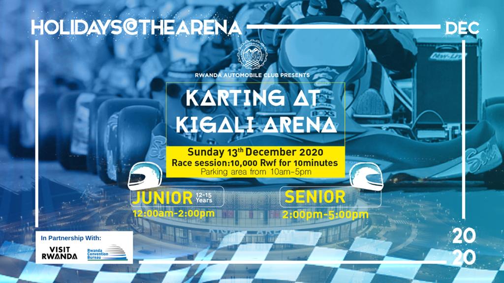 bkarenarw's tweet photo. 🌟Holidays@TheArena🌟

This Sunday we have an exciting activity for the whole family at the #KigaliArena 

Come &amp; race some go-karts with your friends &amp; family! 🏁

Kids aged 12 &amp; above are allowed to race as well as adults. 

#WeAreOpen https://t.co/R4CyHbrKQV