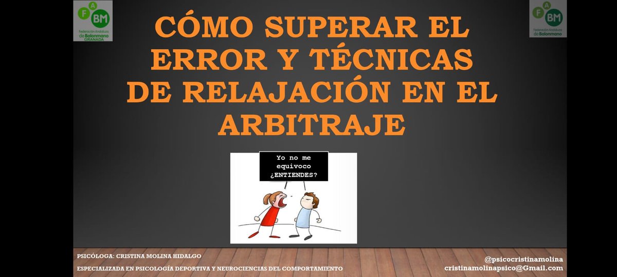 Ayer tuvimos la charla técnica de nuestra compañera Cristina sobre "Cómo superar el error..." Asistieron los CTA de Cádiz y Jaén. También asistió Fuensanta, la Coordinadora de Arbitraje y Mujer de la FABM.