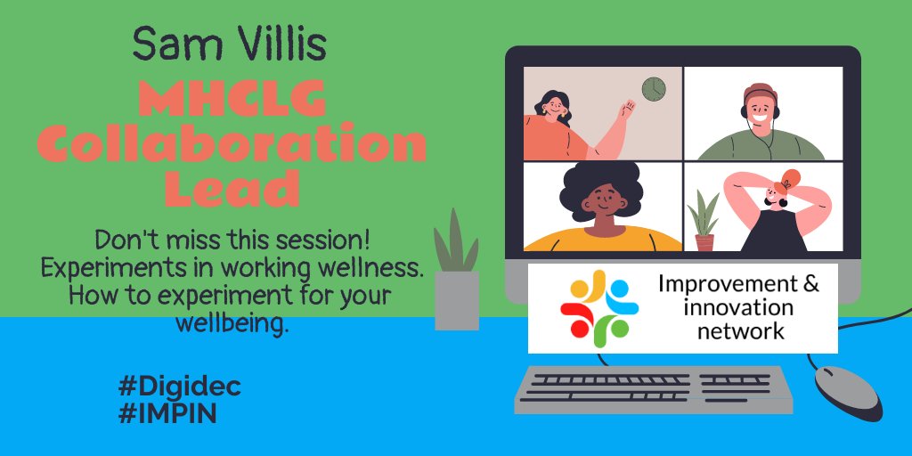 Leanandagile's tweet photo. Still time to join, coming up at 12.30pm is session with Sam Villis on her wellbeing experiments. Sign up here now https://t.co/XCOsGBHjWN #digidec #impin #localgov #improvement #innovation #localgovdigital https://t.co/pWbnqUJ5Tx