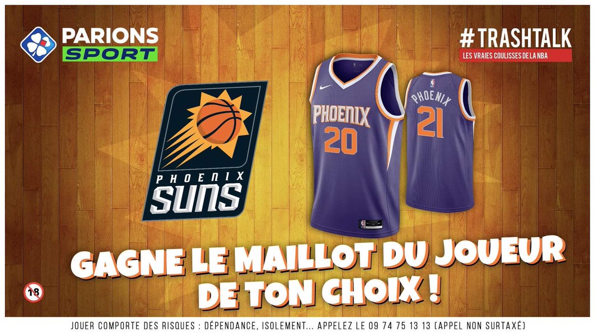 🎁JEU-CONCOURS🎁 

Avec les #30PREVIEWSEN22JOURS, TrashTalk et ParionsSport refont ta garde-robe !

🚨 GAGNE LE MAILLOT DU JOUEUR DE TON CHOIX CHEZ LES SUNS ! 🚨

Pour participer :

1⃣ RT CE TWEET 
2⃣ FOLLOW @TRASHTALK_FR ET @PARIONSSPORT

(TAS LE 17/12)