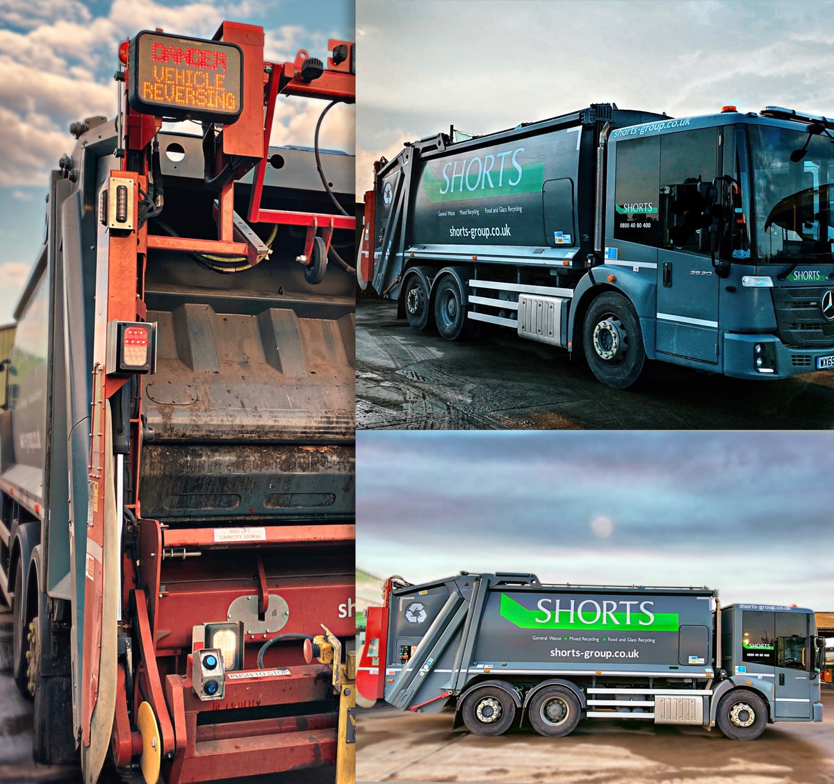 The Shorts Group have mounted a Reversalert light onto one of their new Mercedes trade waste collection vehicles.
The impressive trucks make frequent reversing stops.
Having the Reversalert warning light provides added safety to both the general public and Shorts Group staff.