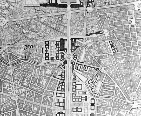 Saaf_Baat's tweet photo. Hitler examining the models of his planned redesign of the #NewParliament (Great Hall of Reichstag), and the "Central Vista" linking Brandenberg Gate to the victory column in Berlin. https://t.co/VpHLa2PgIi