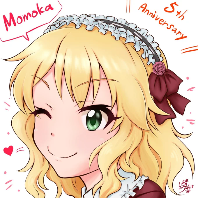 桃華ちゃまも再掲ですまんが実装9周年おめでとう?
デレステ5周年で描いた担当アイドル集合絵のちゃま単体と、誕生日に描いた漫画です⭐︎

#櫻井桃華
#momoka_9th_anniversary 