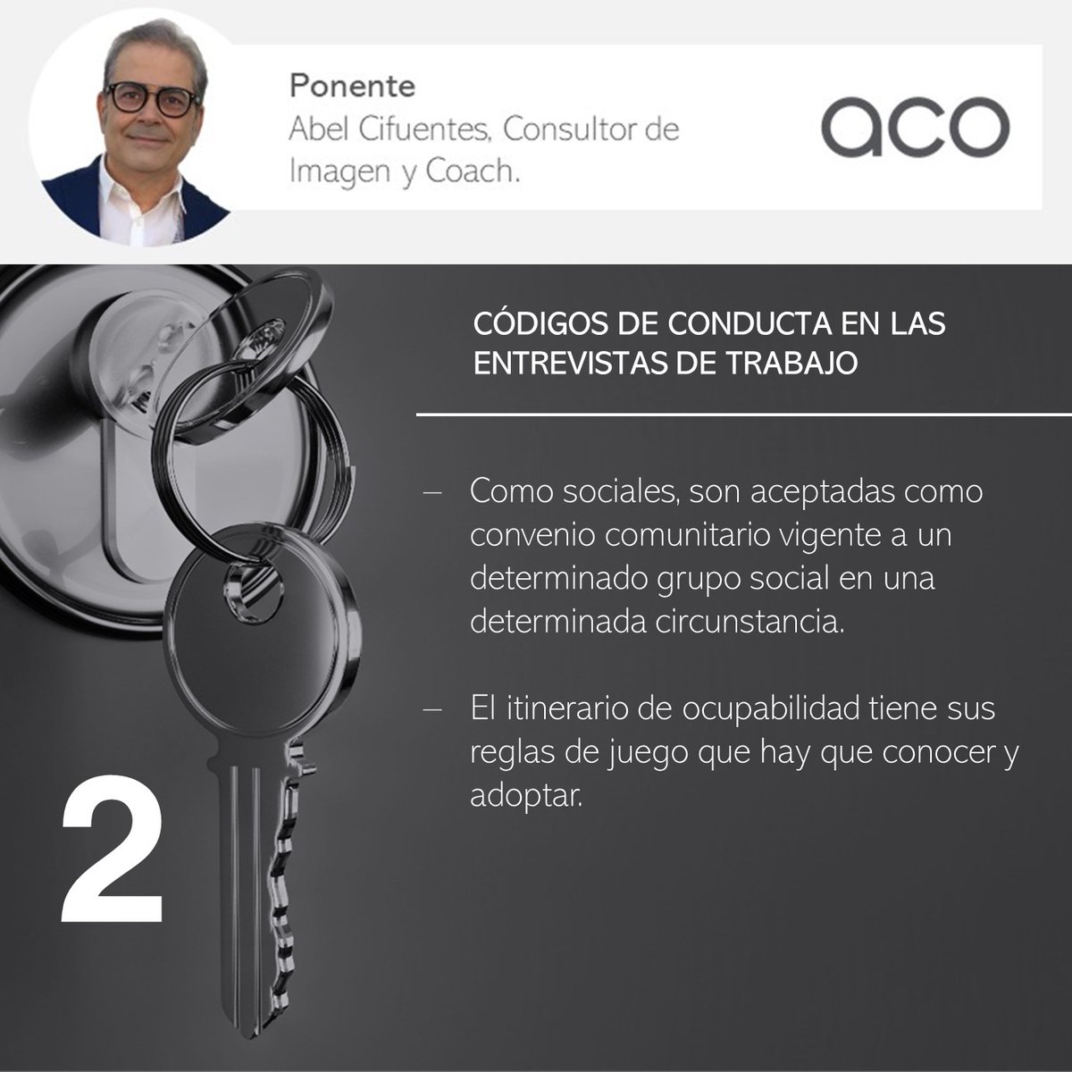 acoimagen's tweet photo. ➕ Códigos de conductas en las entrevistas de trabajo.

#circuitodeocupabilidad #entrevistadetrabajo #conductas #imagenpersonal #work #empleo #busquedadeempleo https://t.co/wGldMEUdUL