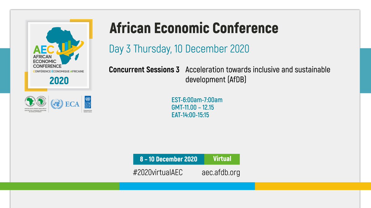 AfDB_Group's tweet photo. We have concurrent sessions at the #2020VirtualAEC today. Click here to join the session focused on, "Acceleration of economic transformation in Africa" here https://t.co/ODIGgVORSr https://t.co/AG3lJiE8Gv