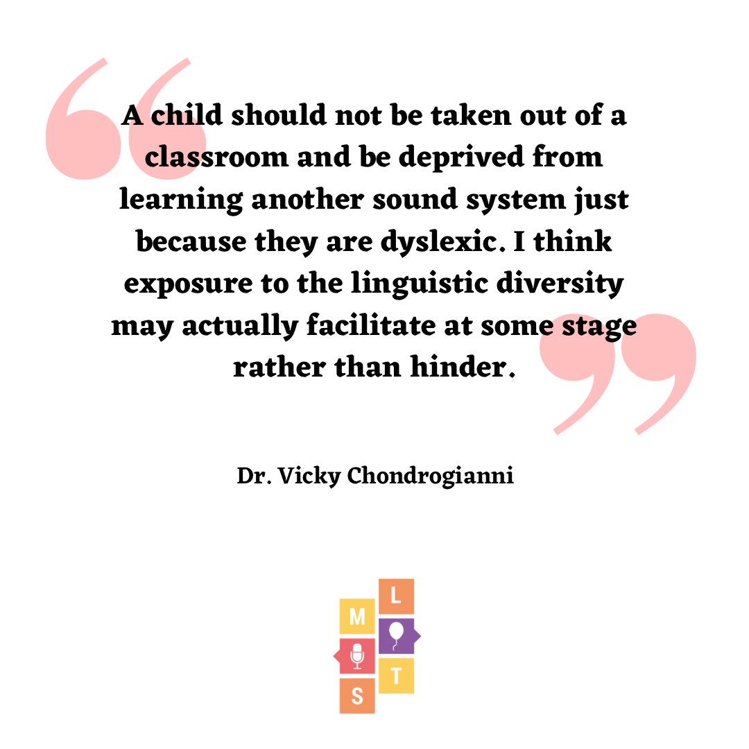 MLST_podcast's tweet image. New Podcast Episode!
Learn more about language disorders and bilingualism in this week‘s episode featuring Dr. Vicky Chondrigianni 🎈🙌🏻#mlstpodcast
mlstpodcast.wordpress.com

@BilingMatters @CarineAround 
#podcast #bilingualismmatters
