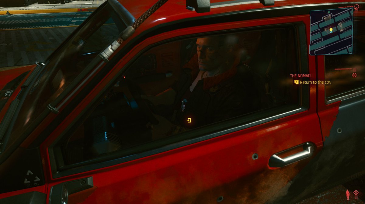 Now printer-man has taken over driving... my own car? I say nothing, but I feel a level of tension in the vehicle. It doesn't seem like things are okay between us.