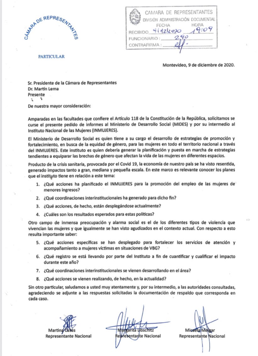 LibschitzMarga's tweet photo. Ayer junto a @MicaMelgar y @whoisrula hicimos este pedido de informe a @inmujeres_uy sobre VBG y economía de las mujeres que siguen siendo quienes sostienen los hogares más vulnerados.

Esperamos este SI tenga respuesta👇🏼 https://t.co/f6cHsPpI7W
