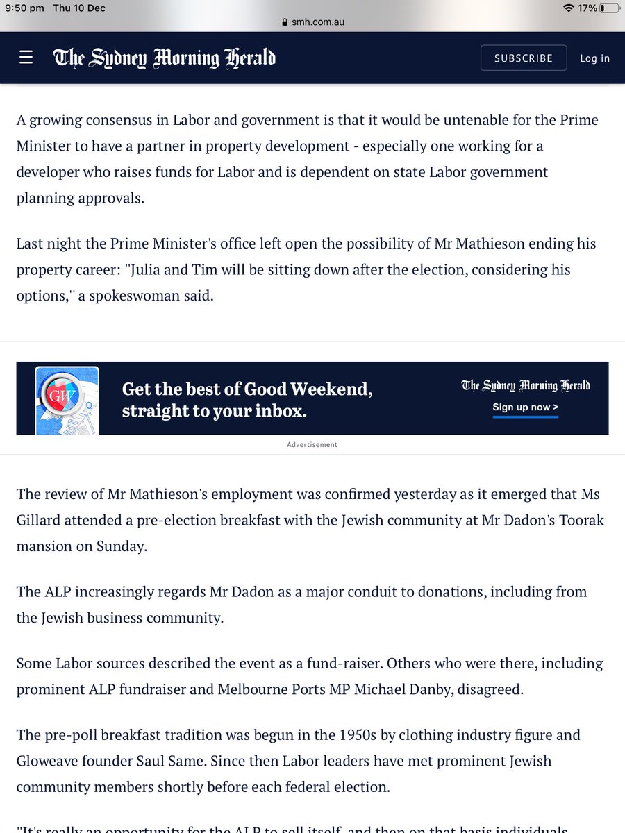  https://www.smh.com.au/politics/federal/mathieson-job-on-the-line-20100818-12f4l.htmlAlbert Dadon& his bought and paid for politicians Gillard RuddDownerEvansHawkeUbertas Group