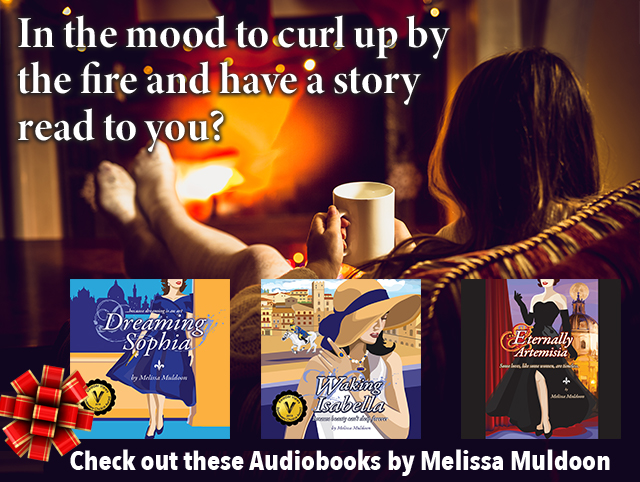 The Holidays are here! Snuggle up by a warm fire and have a story read to you...

Check out these Audiobooks by Melissa Muldoon: Dreaming Sophia, Waking Isabella, Eternally Artemisia. Available on Amazon and Audible.

amazon.com/Melissa-Muldoo…
#writingcommmunity #audiobooks
