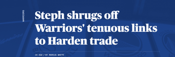 看到都想笑！柯瑞談哈登加盟勇士流言：幾年前還傳詹姆斯加入我們！-黑特籃球-NBA新聞影音圖片分享社區