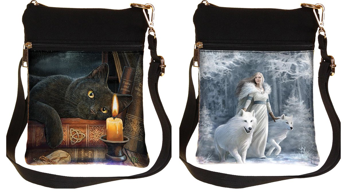 Back in stock and making the perfect Stocking filler!  These Nemesis Now shoulder bags are available in several designs by renowned fantasy artists Anne Stokes and Lisa Parker.  Click here to see the range : tigermilly.com/c_25_handbags#…,