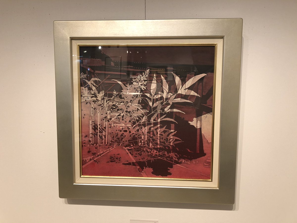 近藤 守 池袋東武デパートで個展始まっていて 19時までやっています 自分は17時までいますので無理ない程度によろしくお願いします S6 南天 T Co Lcddlxl30r 日本画 墨 岩絵の具 ダブルイメージ 近藤守 安らぎ 木目 F分の1ゆらぎ 景色