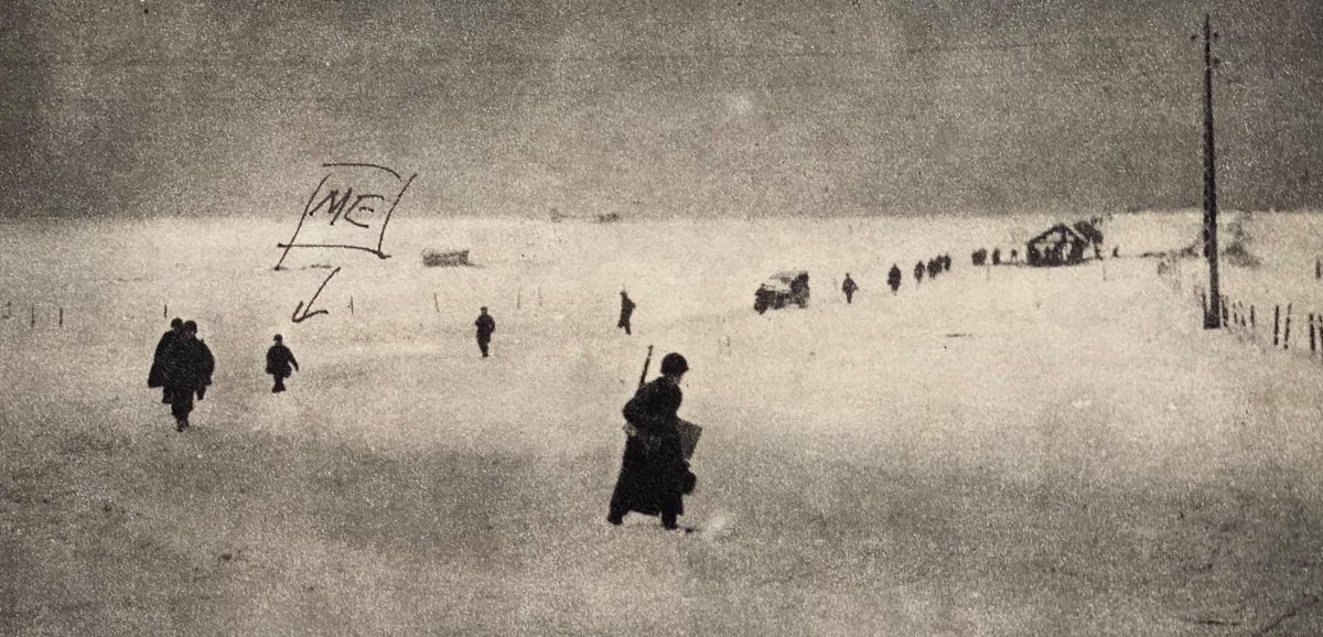 As for the WWII 101st Airborne Paratrooper... he just recently jumped again.  Once a bad ass always a bad ass. And, when he was shown a book with that picture I posted of Americans marching into Bastogne... he wrote this: