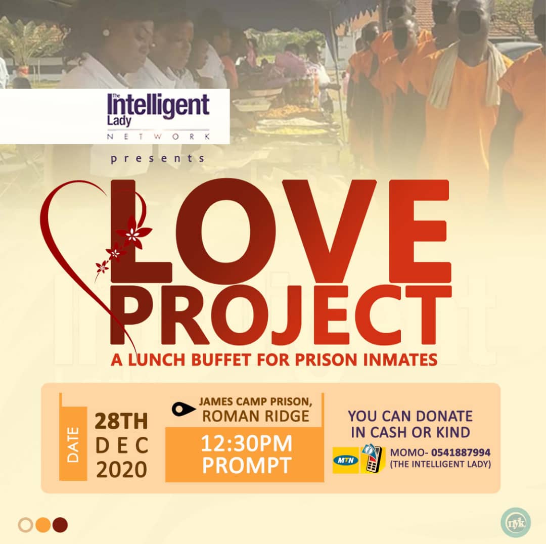 TheIntellady's tweet photo. December is a month of giving and as Intelligent Ladies with the slogan " Fear God, Love People" , we will be showing love to Inmates of the James Camp Prisons. 
This is the 3rd year and it has always been exciting serving inmates food. @princesssekyere https://t.co/J2OuUUdkCj