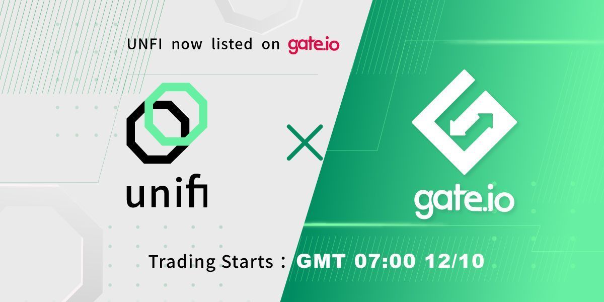 Gate's tweet photo. ✨New Listing ✨ @unifiprotocol 
#UNFI/USDT trading commenced at 7:00 UTC, December 10th on https://t.co/8kWqgEeplL

➡️Trade: https://t.co/odYLZwHt94
➡️Details: https://t.co/WQr3Y9EjtL https://t.co/mJZqgQELfm