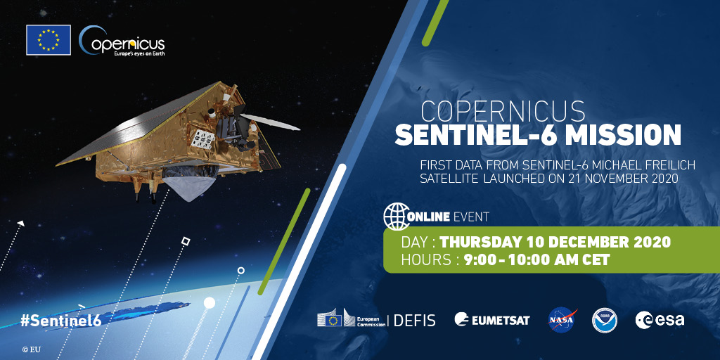 ESA_EO's tweet image. We are live from #EUSpaceWeek for the presentation of the first results from the @CopernicusEU #Sentinel6 Michael Freilich satellite!
If you have registered join us at euspaceweek.eu
If you haven&apos;t, follow us here, we&apos;ll keep you updated🛰️🆕