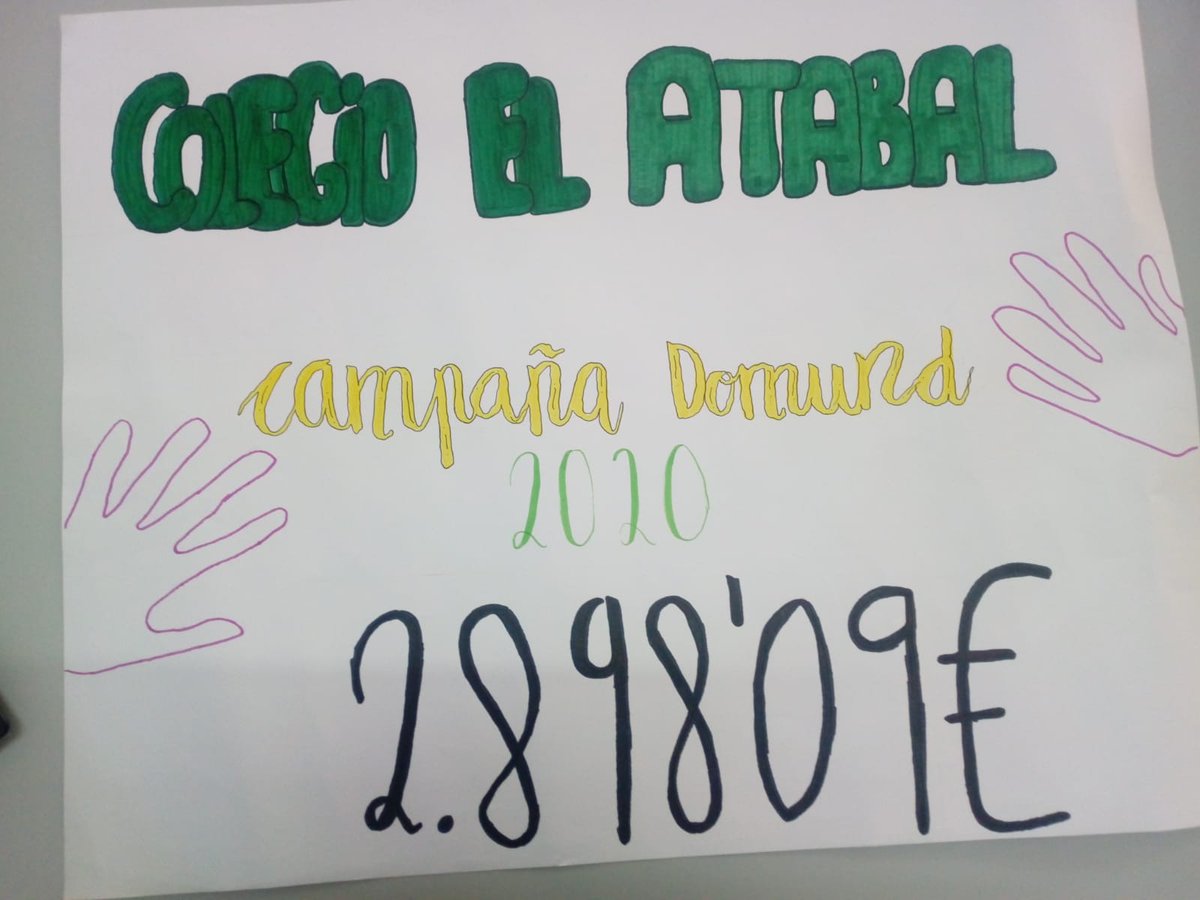 ColegioElAtabal's tweet photo. Muchísimas gracias a nuestro alumnado y a sus familias por su solidaridad para la Campaña del #Domund2020.
Está recaudación irá destinada a promover proyectos para ayudar a los más necesitados a través de las misiones #Solidaridad #Misioneros
https://t.co/NmDjUfO0eP https://t.co/v4vK2evFAr