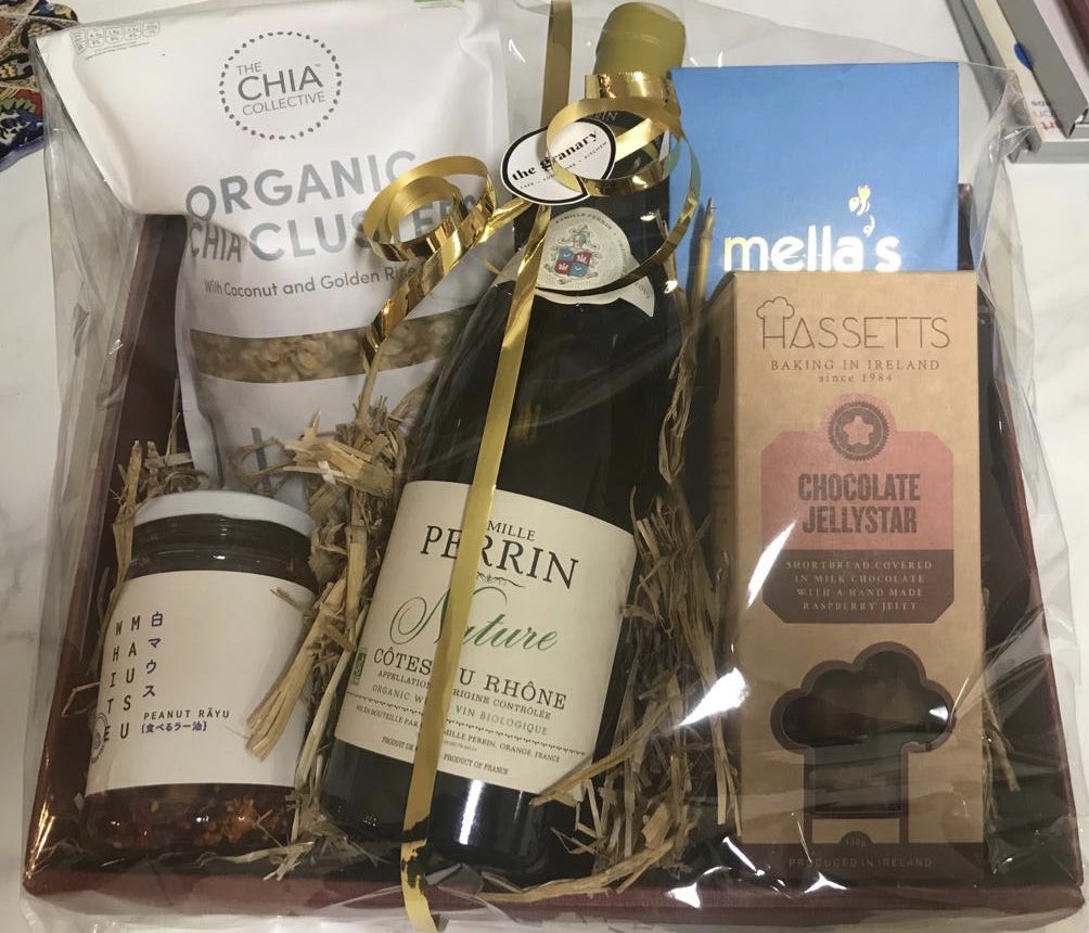 Delivery of wonderful Christmas hampers from <a href="/granaryfood/">granary foodstore</a> to <a href="/jamesbyrneco/">James Byrne&Company</a> recently. Our thanks to Jack &amp; co for the fantastic service. #shoplocal #cork #community