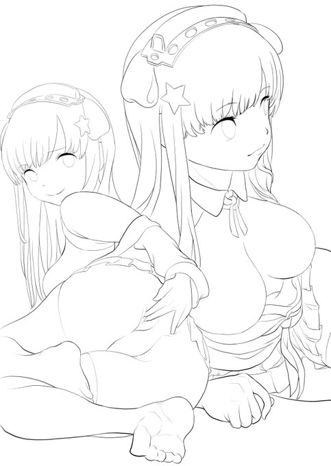 フレっちゃん線画でけた
ブーケ的なのは後乗せでござい 