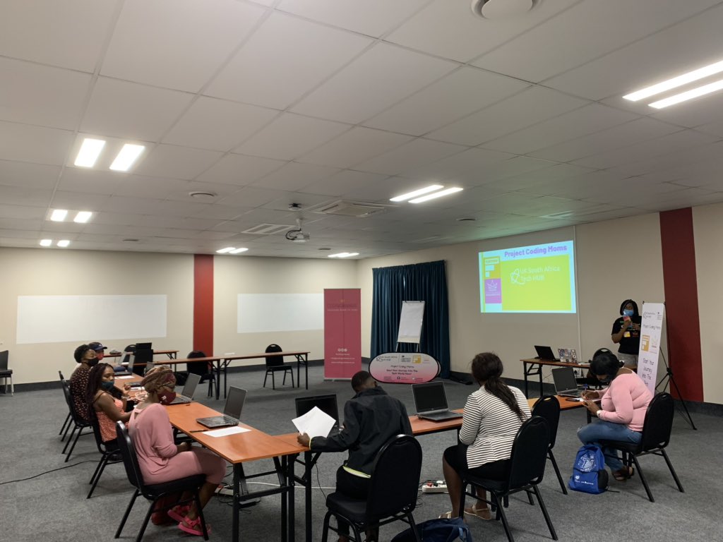 MamasCoding's tweet image. The ladies and their kids have arrived and are settling in for the first day of training. Over the next 3 days they will be learning business, CV writing and Digital Literacy Skills. #projectcodingmoms @UKSATechHub #codingmamas #furtherimpact