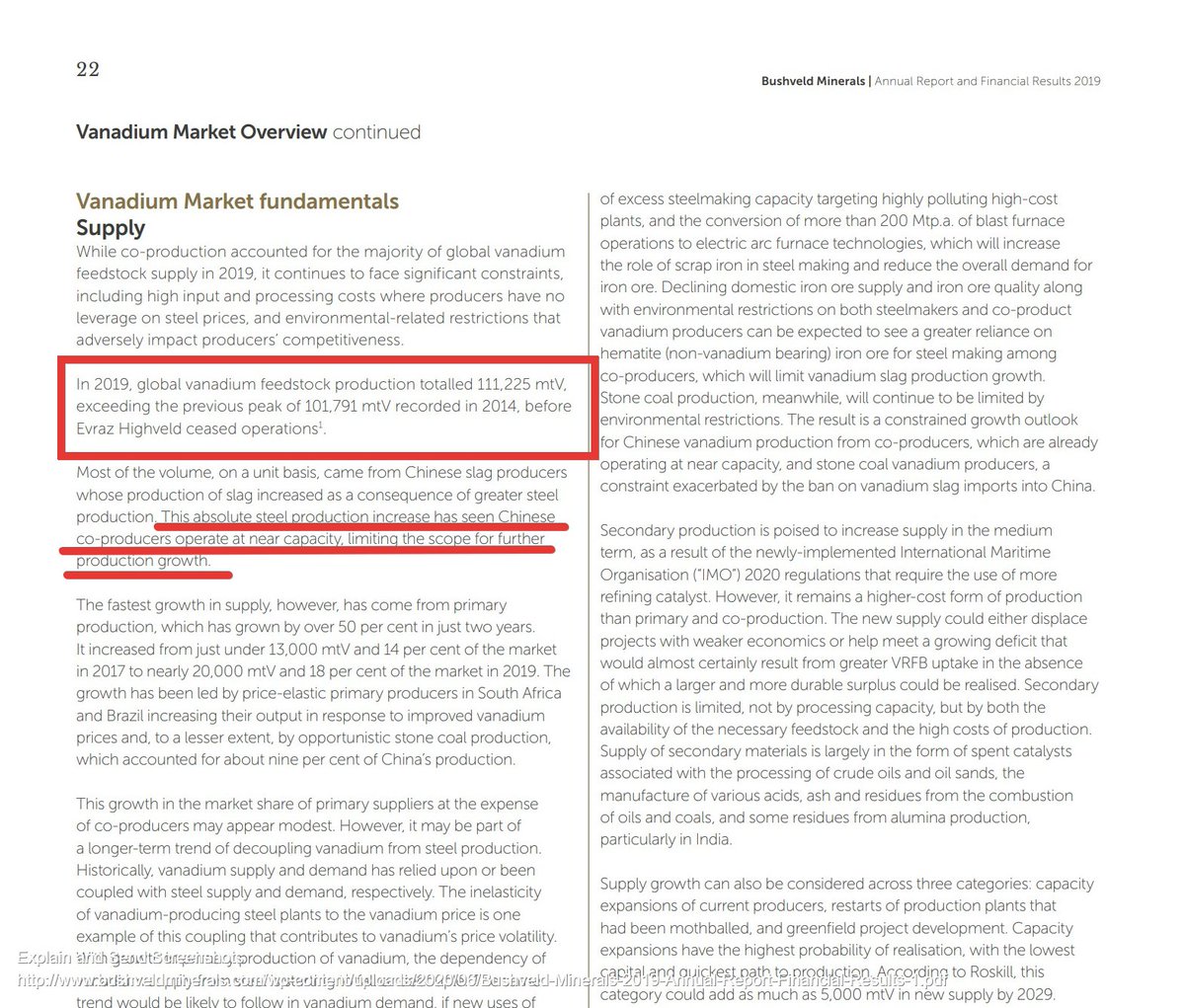 2/Adding to the demand pressure, over the coming years.Important not to forget the limitations of steel co-producer supply, as demonstrated by this BMN slide (China only).Whilst now more than 2 years old, it demonstrates just how concentrated Chinese V co-production is.