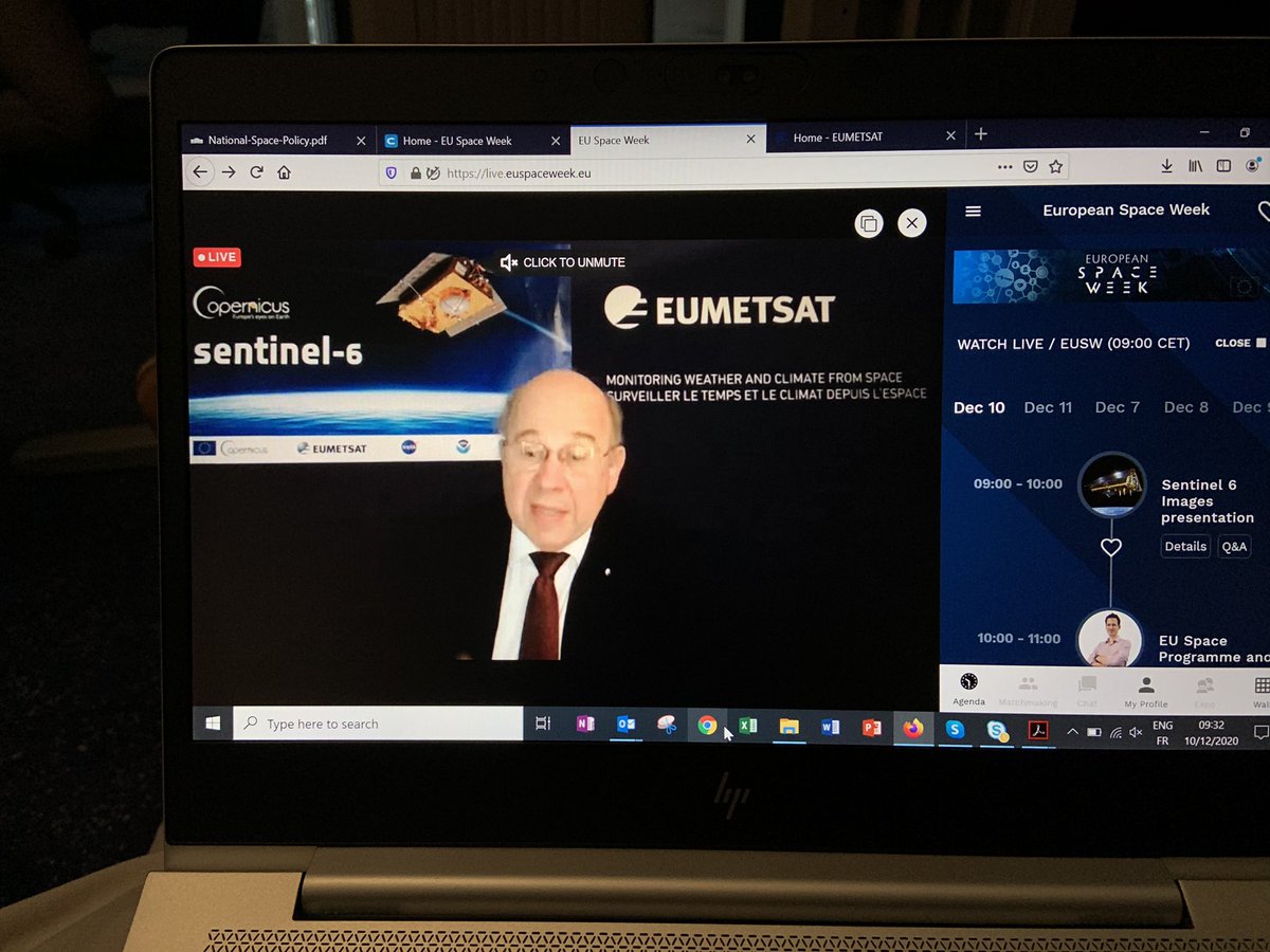 PaulCounet's tweet image. Our @eumetsat DG live at #EUSpaceWeek to present the first image of @CopernicusEU @sentinel6 together with partners of the mission @EU_Commission @ESA_EO @NASA @NOAASatellites ... A made in Darmstadt image ... The 🛰 works well ... Go @sentinel6 Go !