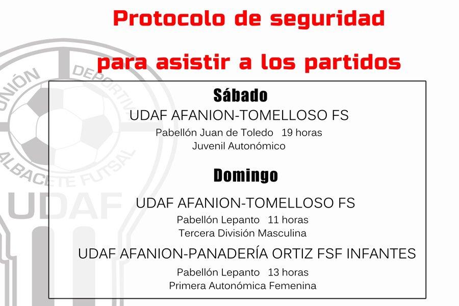 ¡VUELVE EL PÚBLICO A LOS PABELLONES DE ALBACETE! 🏟👏🏼

Os dejamos el protocolo de seguridad para poder acceder, ¡cualquier duda contacte con nosotros!

OS ESPERAMOS 🤩👍🏻