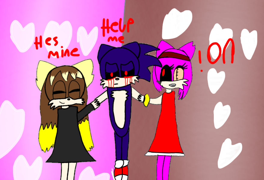 lavender the cat on X: Shawn he's mine!!!! Amy.exe no!!!!!!! Sonic.exe  help me  / X