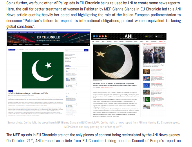 These fake article appearing in websites like EUChronicle are then amplified by media groups like ANI, who just reproduce these article. 13/N