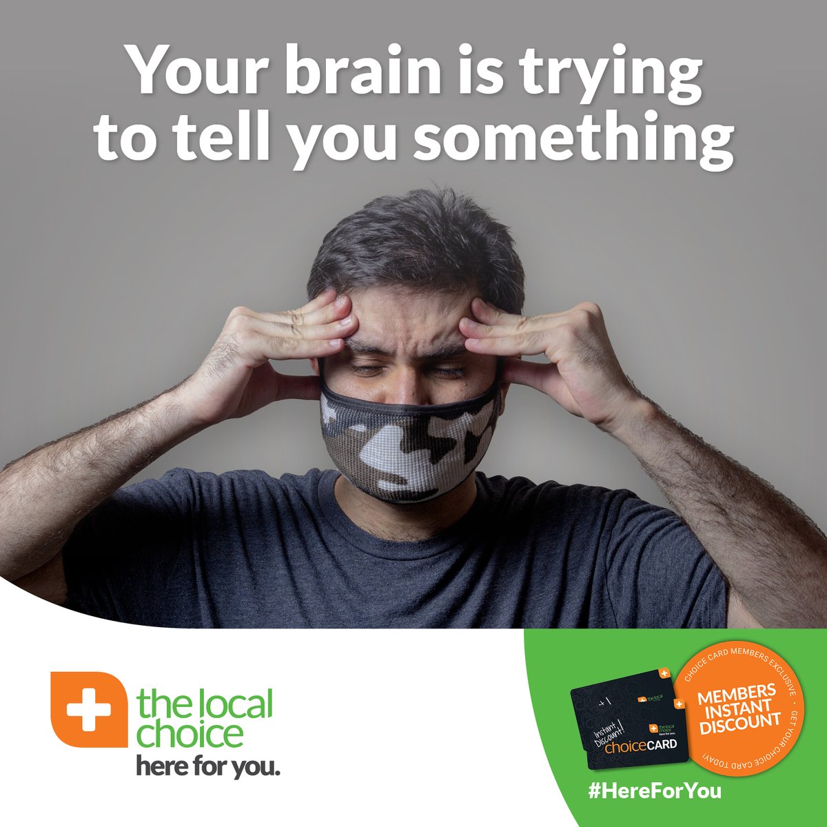 LocalChoiceMRex's tweet photo. Although it may feel like it, a headache is not actually a pain in your brain. The brain tells you when other parts of your body hurt, but it can't feel pain itself. Talk to your pharmacist at @LocalChoiceMRexabout your symptoms.

#Headaches | #TheLocalChoice | #HereForYou https://t.co/Hsg2eDB4lj