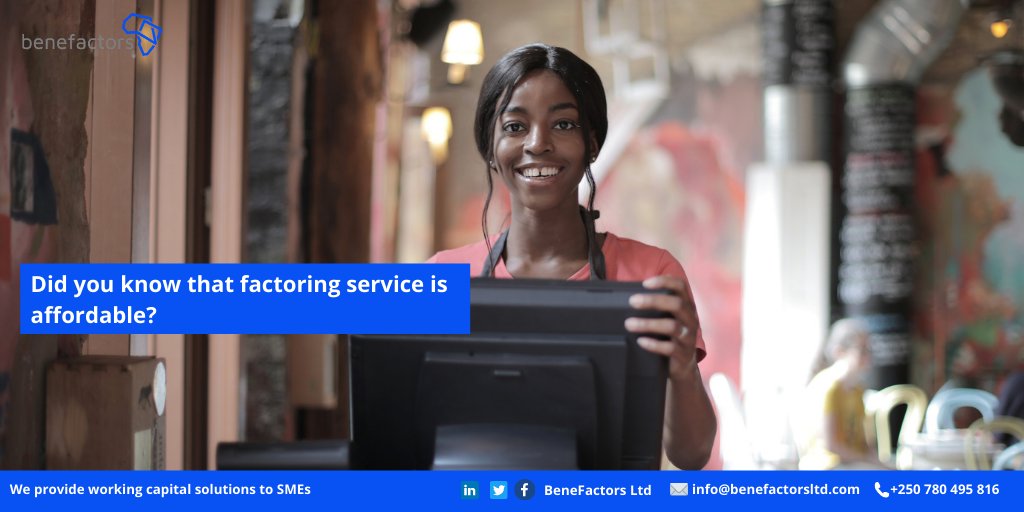 Invoice factoring is affordable with flexible terms compared to other forms of business financing. It does not require a collateral and we provide you the working capital you need within 5 days after full completion of requirements.
buff.ly/2QPBx1X
<a href="/RwandaFinance/">Ministry of Finance & Economic Planning</a>