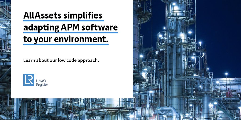 lloydsregister's tweet photo. By emphasising a low code approach and user experience, the latest release of #AllAssets puts you in control of your APM programme. We remove the configuration burden, dramatically cutting costs and saving time.
https://t.co/qREW7joppz https://t.co/0K5UmH4RPA